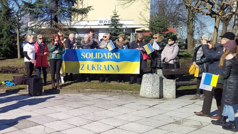wiec poparcia dla Ukrainy w Choszcznie
